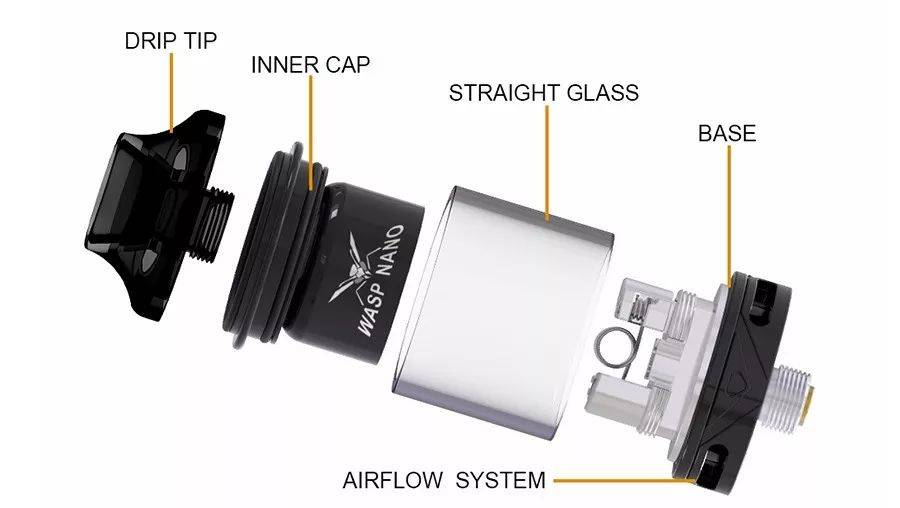 WASP NANO RTA小黄蜂电子烟大烟雾雾化器-文章实验基地